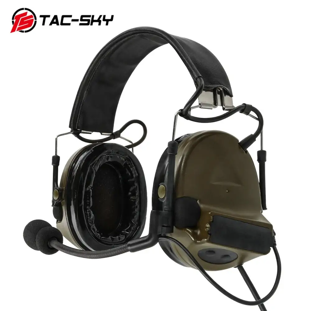 Imagem -02 - Tac-sky Comtac ii Silicone Earmuffs Defesa Audição Redução de Ruído Captador Militar Tático Fone de Ouvido Comtac ii Fones