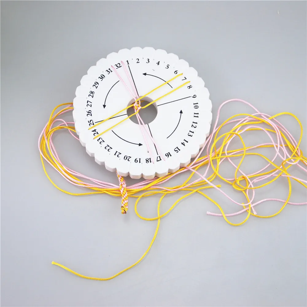 Round Square Plate Jade Macrame Kumihimo Disc Braided Cord String Bracelet Handmade Schijf Disk DIY Materials Tools ds5-P
