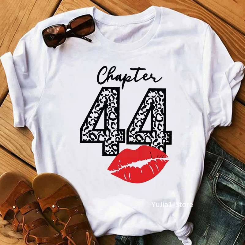 

2024 Hot Sale 33th-49th Chapter Graphic Print Tshirt Women Sexy Lips Leopard T-Shirt Female Summer Tops Tee Shirt Femme