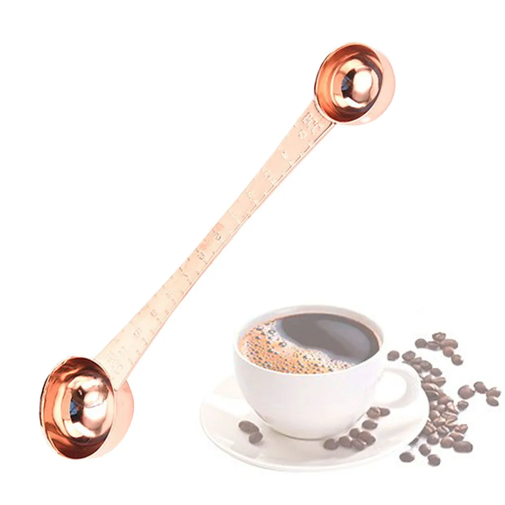 Stainless steel measuring spoons, double-headed ruler, coffee spoon, protein powder, teaspoon, 2 pcs/lot