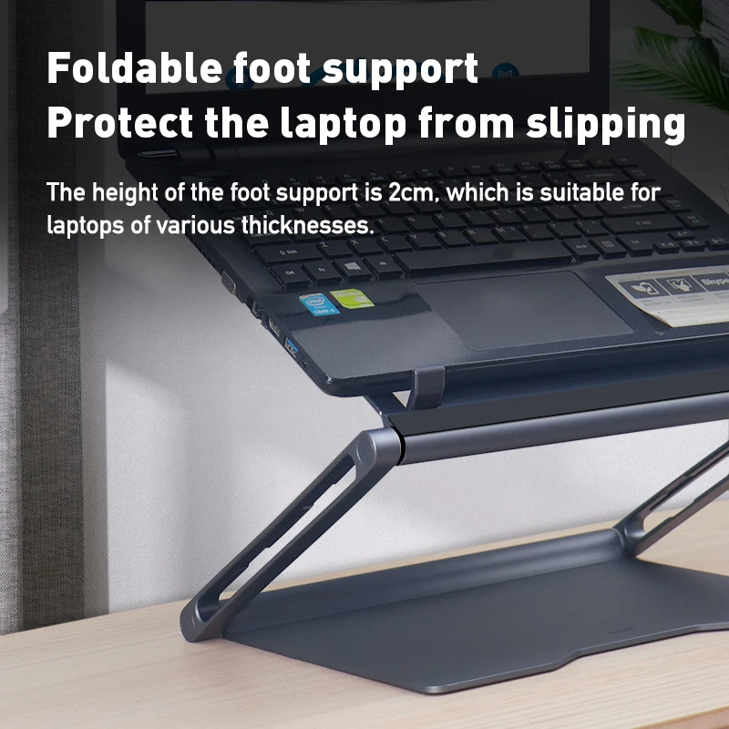 Hagibis-Suporte para Laptop para Mesa, Riser Ergonômico para Notebook Alumínio, Altura Ajustável, Suporte para Laptop com Hub Docking Station