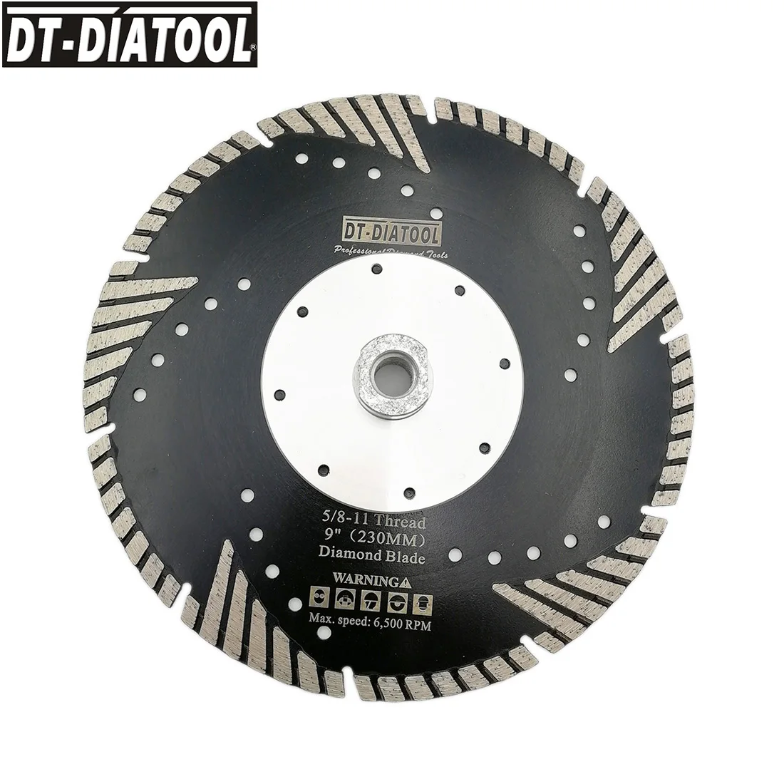DT-DIATOOL 1Pc 5/8-11 230Mm/9 "Ép Nóng Kim Cương Turbo Lưỡi Dao Với Xiên Bảo Vệ Răng bê Tông Đá Cẩm Thạch Đông Ninh Đĩa Cắt