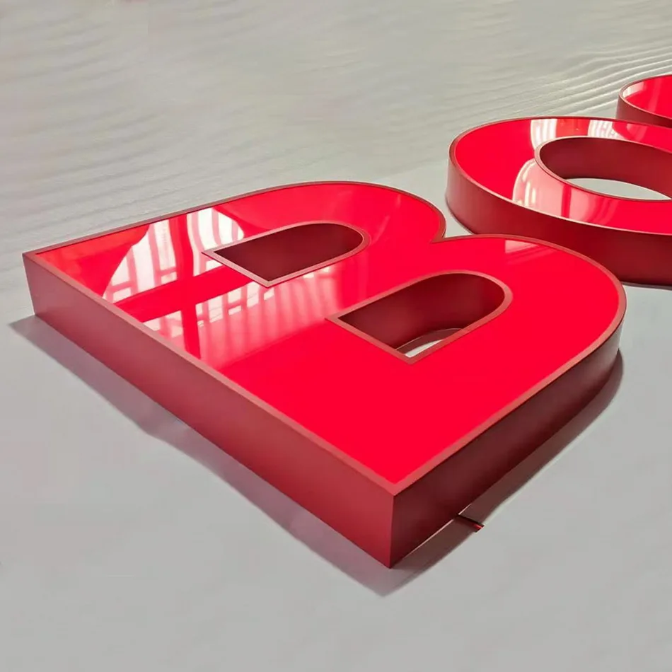 Stainless Steel Acrylic Waterproof LED Channel Letter with Red Painting