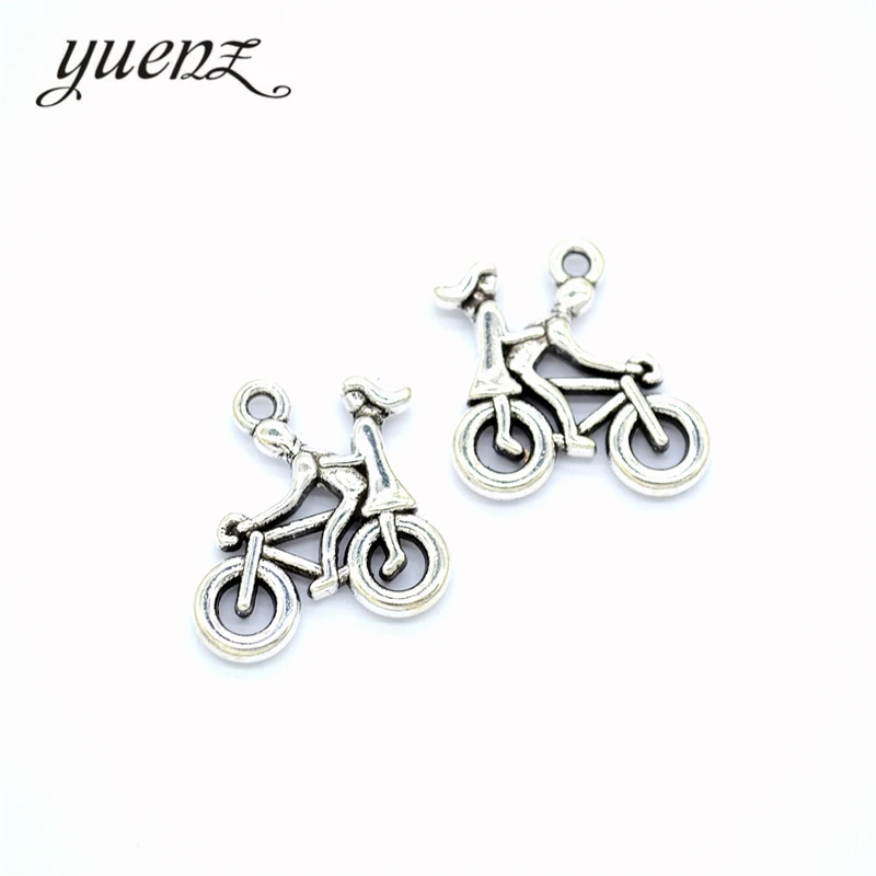 YuenZ 7pcs Antique Silver Plated Tai Chi Handmade Charms Pendant:DIY for bracelet necklace 21*19mm J438