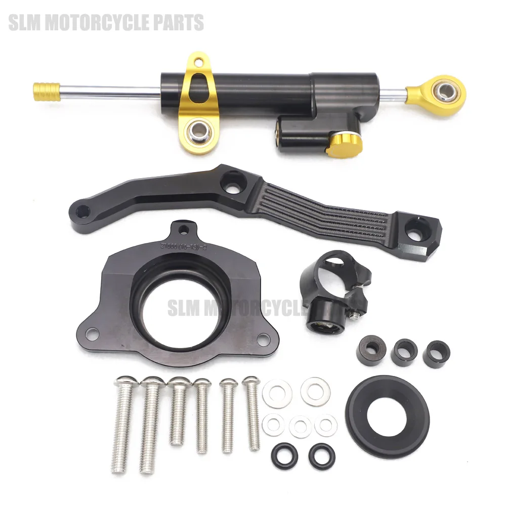 Pour KAWASAKI Z1000 2010-2013 2012 2011 2010 pas pour Z 1000 Kit de support de montage d'amortisseur de stabilisateur de direction en aluminium 2013 2012 2011