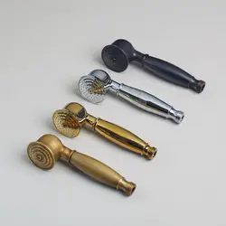 Black Antique Gold Chrome Brass Telephone Style Bathroom Shower Head Water Saving Hand Held Shower Head Spray