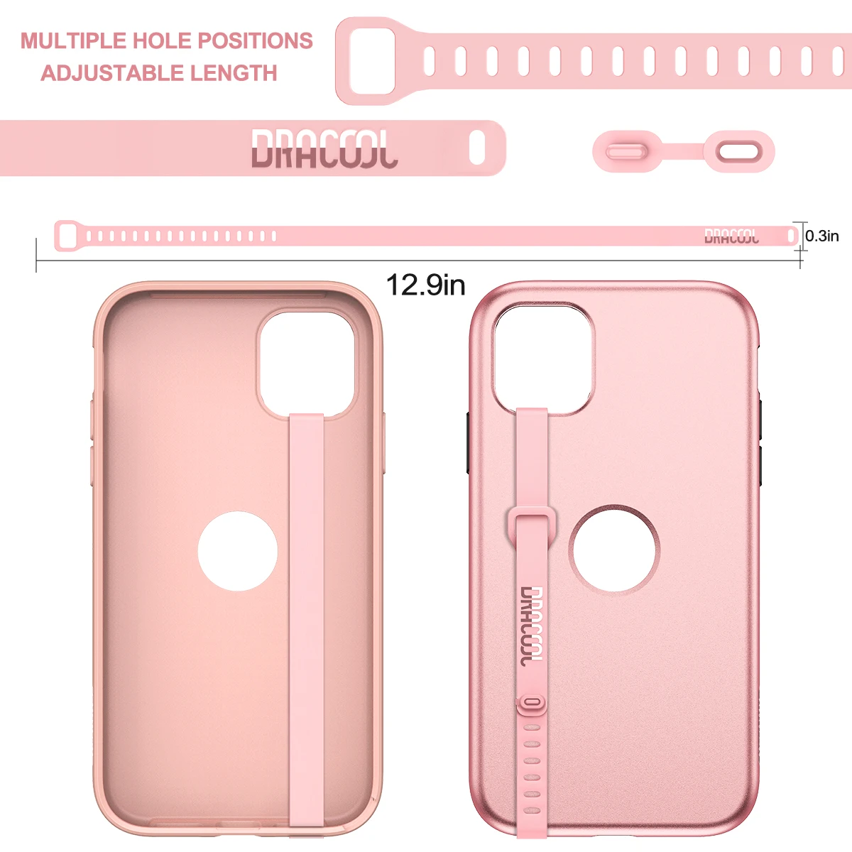 New 2pcs clear Wristband Hand Band Soft TPU silicone Grip Phone Hand Finger Ring Holder Strap Ropes For iPhone Xiaomi kickstand