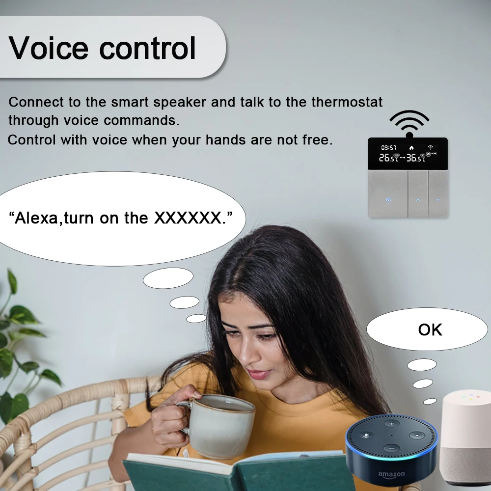Tuya WiFi termostato intelligente riscaldamento a pavimento elettrico acqua Gas caldaia regolatore di temperatura funziona con Yandex Google Assistant