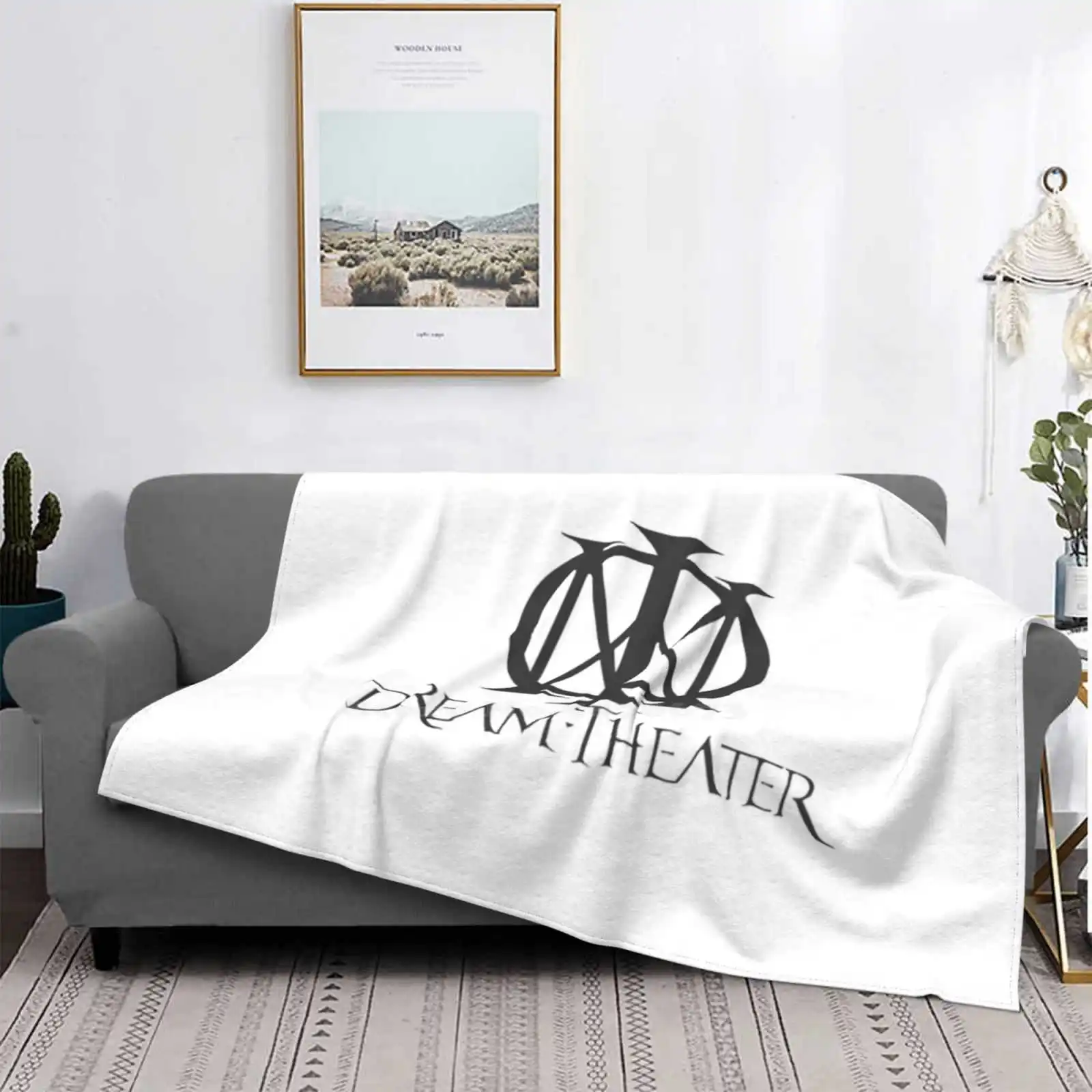 Theater White Merchandise Low Price New Print Novelty Fashion Soft Warm Blanket Dream Logo Band Metal Heavy