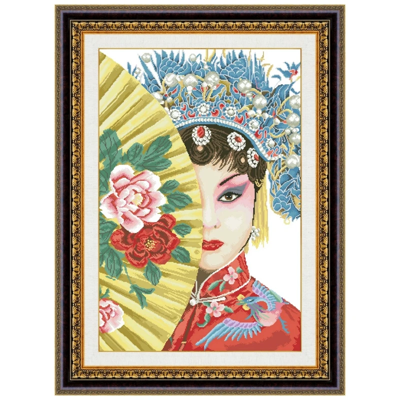 The drunken beauty cross stitch package Chinese style Peking opera women 18ct 14ct 11ct kit embroider DIY handmade needlework