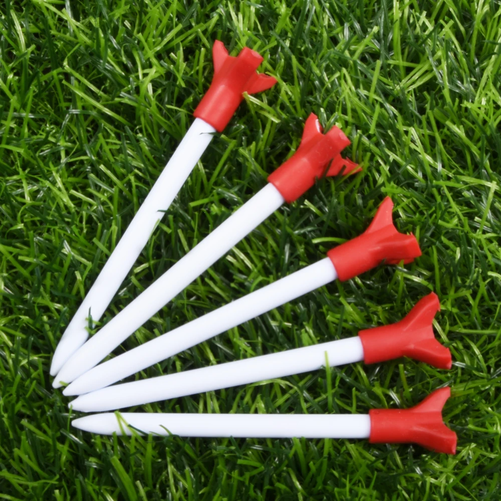 5 pz/pacchi Golf Tees Fly Ball Tee 83mm per Driver Fairway ibridi supporto per palline da Golf in plastica