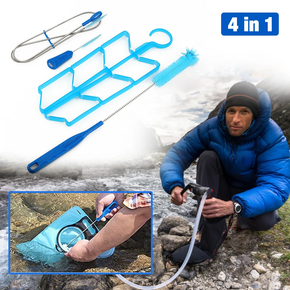 Mountaineering drinking water bag cleaning brush four-in-one cleaning brush Hydration Bladder Cleaning Kit