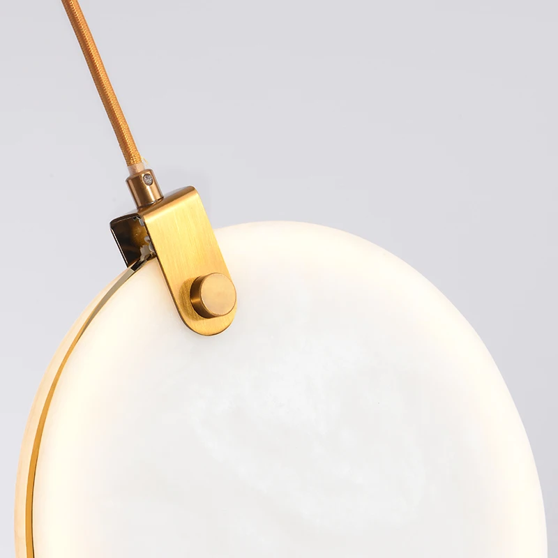 Nordic small white pendant light creative designer imitation marble pendant lighting cafe clothing store bar loft decor light