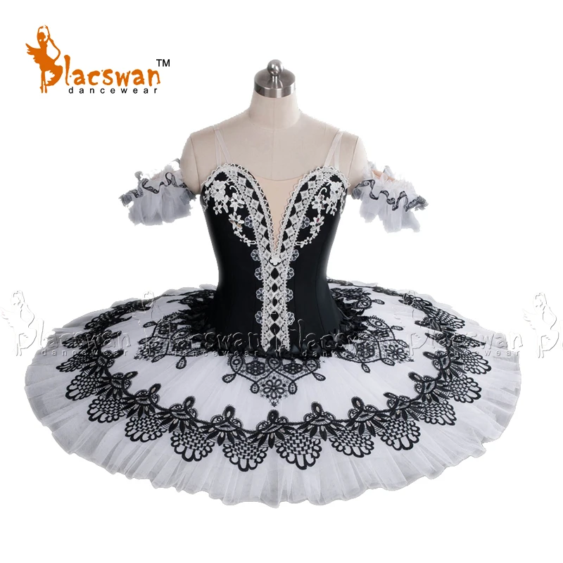 White and Black Grand Pas Classique Variation Classical Professional Ballet Pancake Tutu Costume BT623