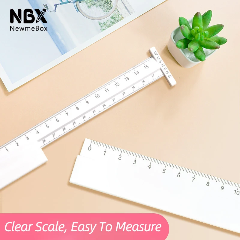 NBX Creative Extension 28.5cm Ruler Drawing Tools Mathematical Children  Practical Student Stationery 12.5cm Caliper For School
