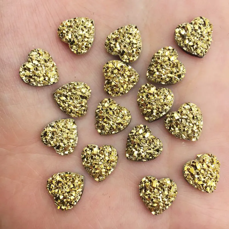 Shiny  Resin 150PCS 10mm Bling Sweet Heart Flatback Scrapbooking for Phone/Wedding Diy Craft