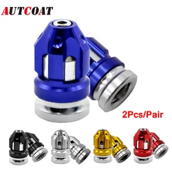 AUTCOAT 2Pcs/Pair Aluminum Alloy Valve Caps Tire Valve Caps Automobile Tire Caps Anti-Leak Valve Suitable For Car Motorcycle