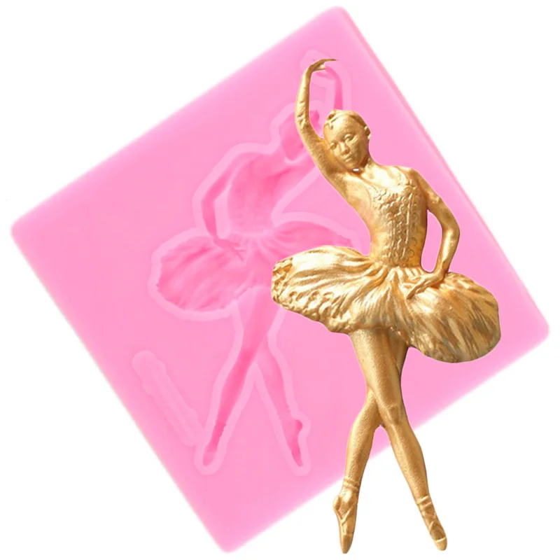 

Ballet Dancer Silicone Mold Girl DIY Party Fondant Cake Decorating Tools Cupcake Baking Molds Chocolate Gumpaste Candy Moulds