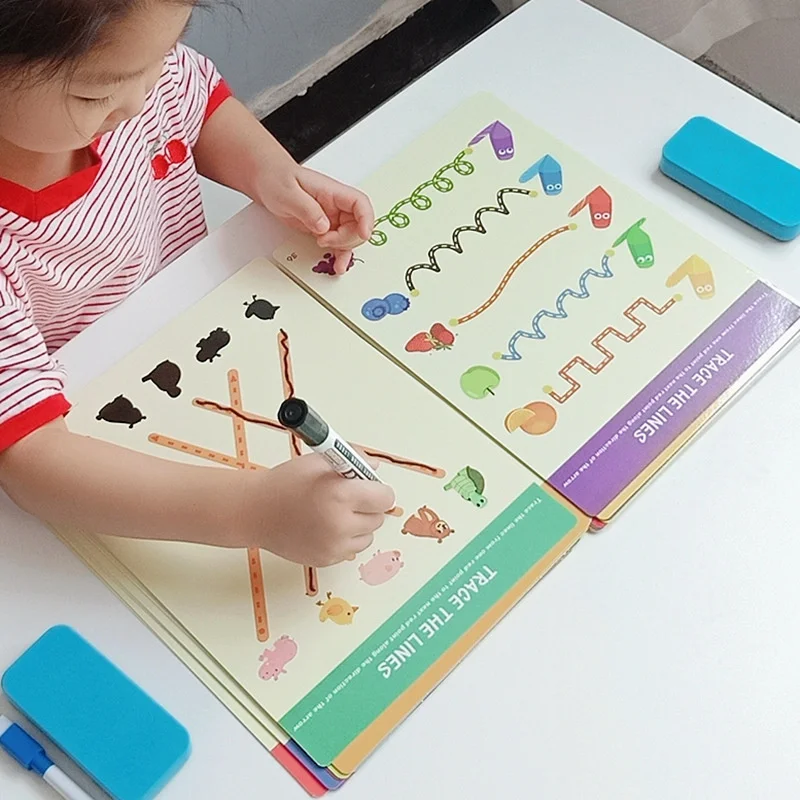 Montessori crianças brinquedos de desenho tablet diy cor forma match jogo livro desenho conjunto aprendizagem brinquedos educativos para crianças presente