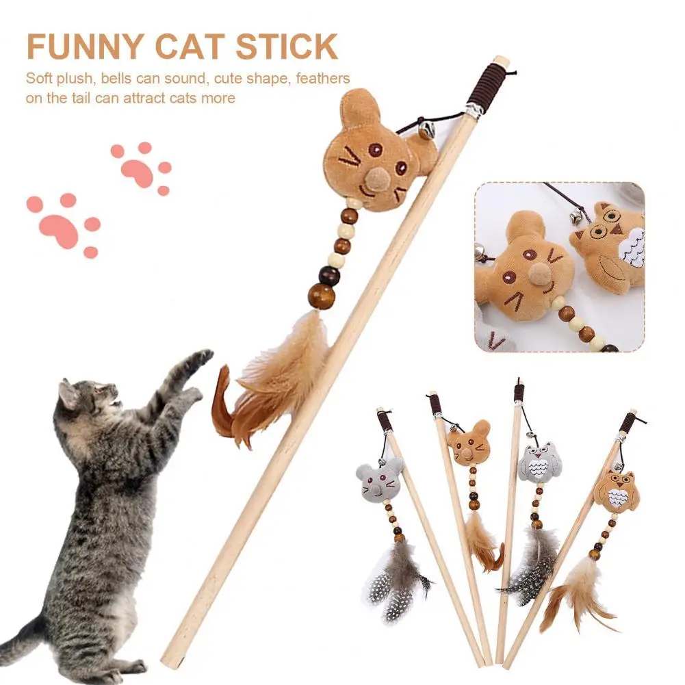 Lovely  Interesting Funny Cats Worms Teaser Entertainmental Cats Stick Classic   for Kitty