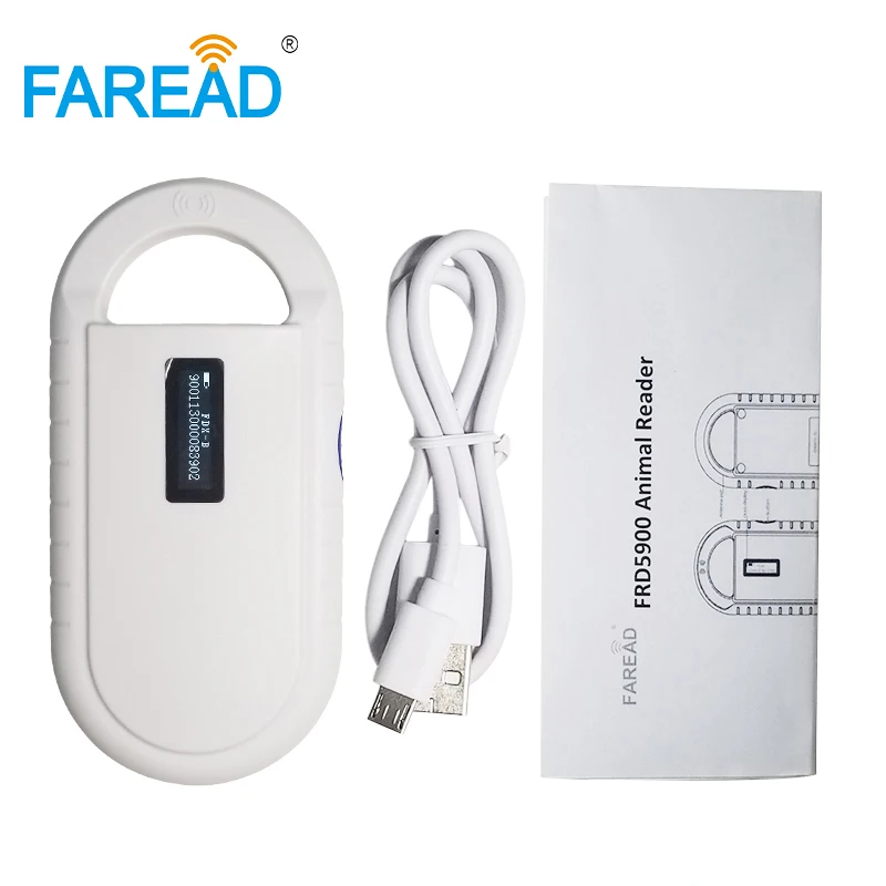 Faread ISO11784/85 FDX-B pet ID Animal chip reader 256 ID USB RFID handheld microchip scanner for dog cat breeder,horse,turtle