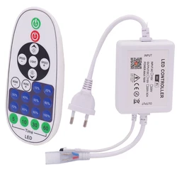 WIFI LED Controller Dimmer 23Keys IR Remote Control 750W For 5050 LED Strip Single Color Neon Light US 110V EU AU UK 220V