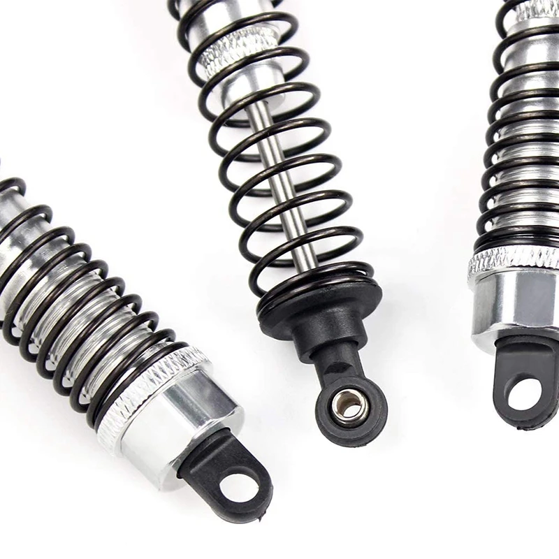 4PCS Shock Absorber 108mm Aluminum Alloy,Front Rear Assembled Spring Damper Suspension for 1/10 HSP RC Cars-Yellow