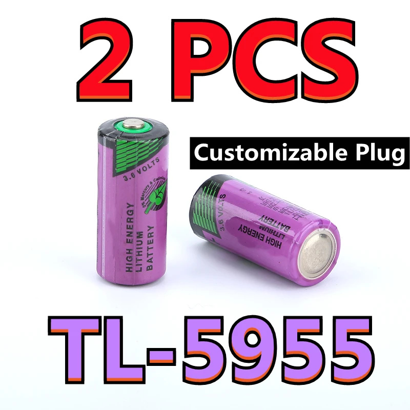 

2PCS Original NEW TL-5955 2/3AA 14335 3.6V 1650mAh PLC Battery (Customizable Plug)