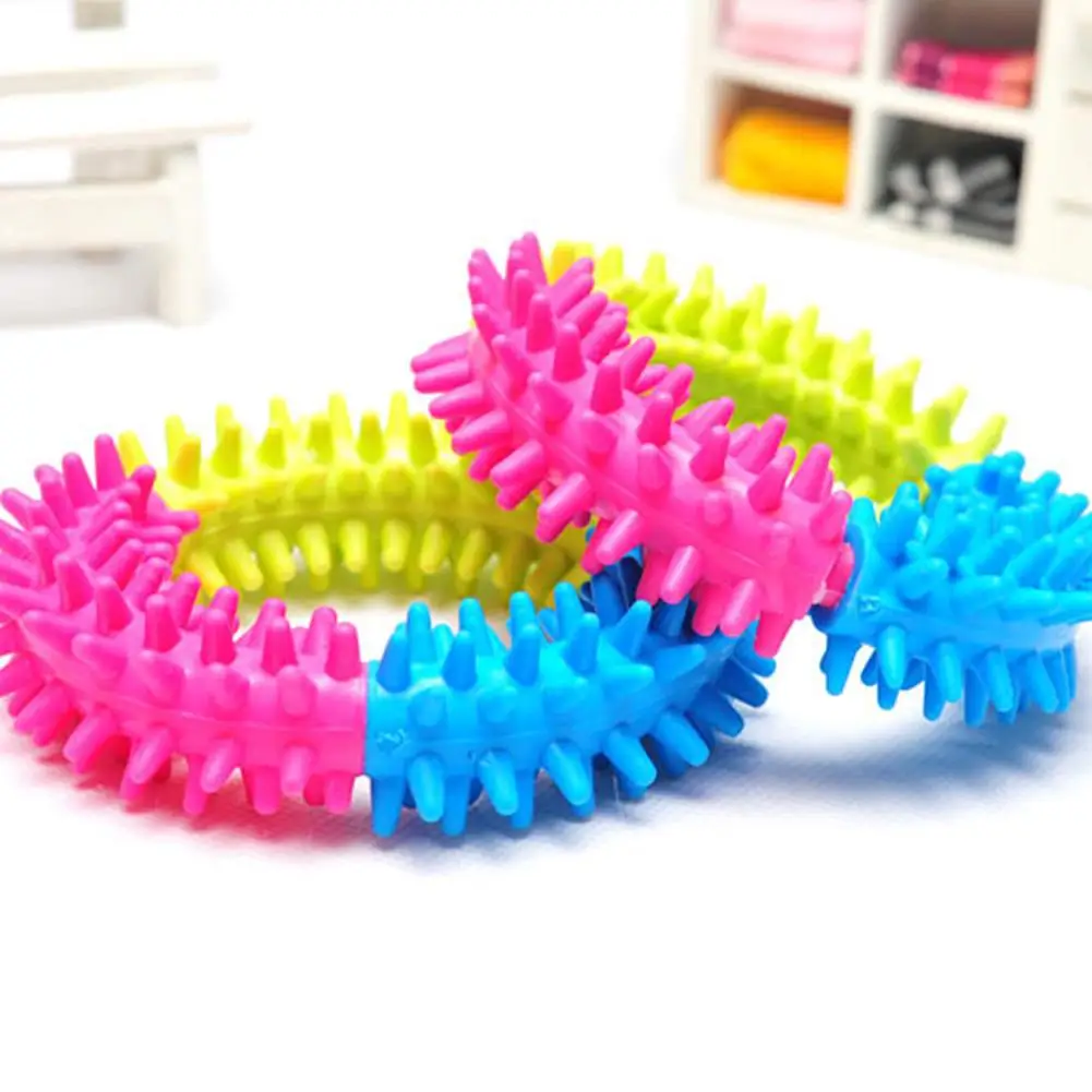 

Dog Pets Teeth Cleaning Training Thorn Ring Shaped Bite Resistant Chewing Toy Pet Products