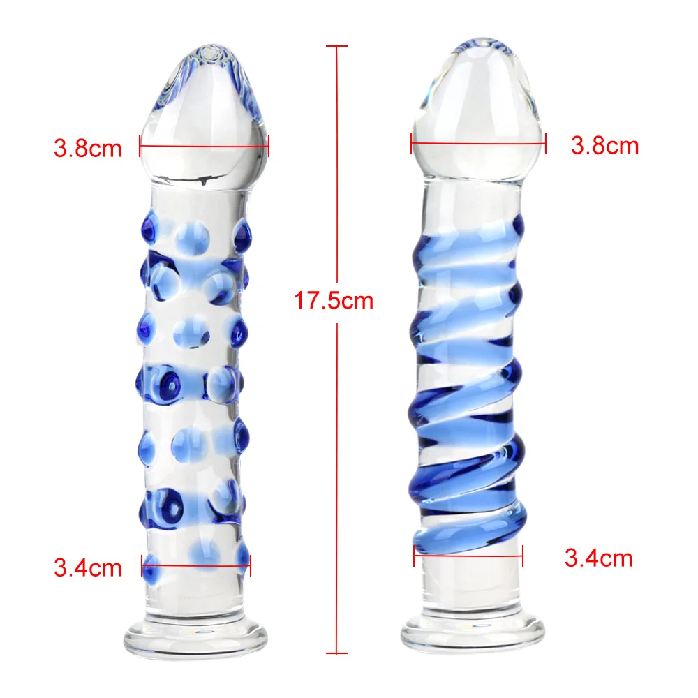 17cm Glass Big Dildos for Women Vaginal Anal Plug Butt Dilator Men Prostate Massager Female Masturbator Sex Toys Erotic Products