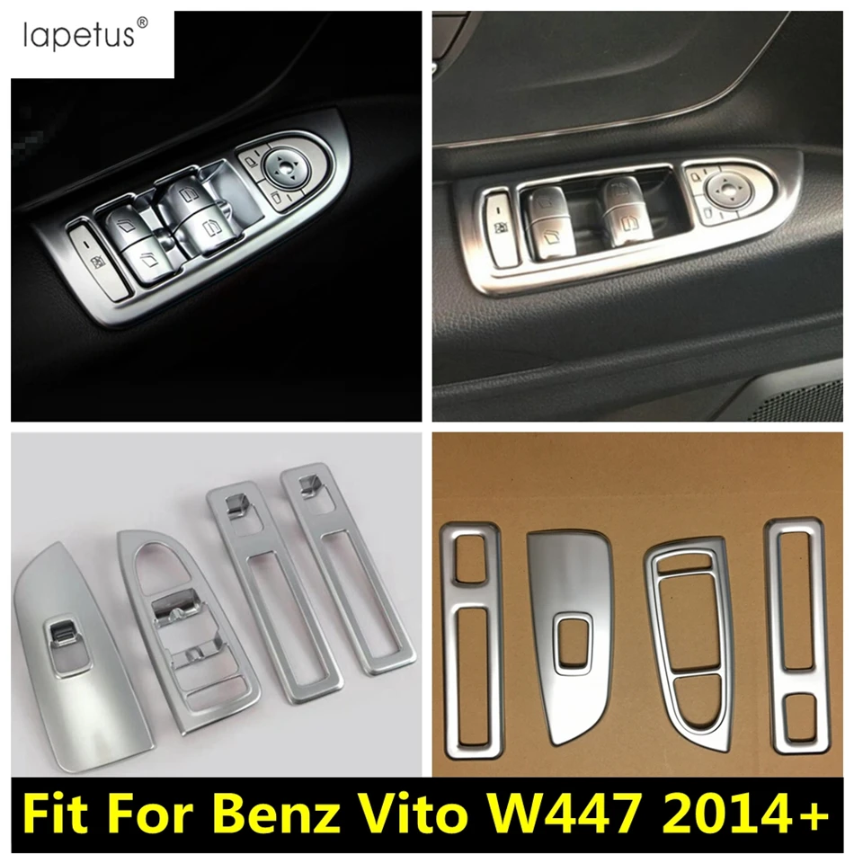 

Car Inner Door Armrest Window Glass Lift Button Switch Panel Frame Cover Trim Matte Accessories For Benz Vito W447 2014 - 2021