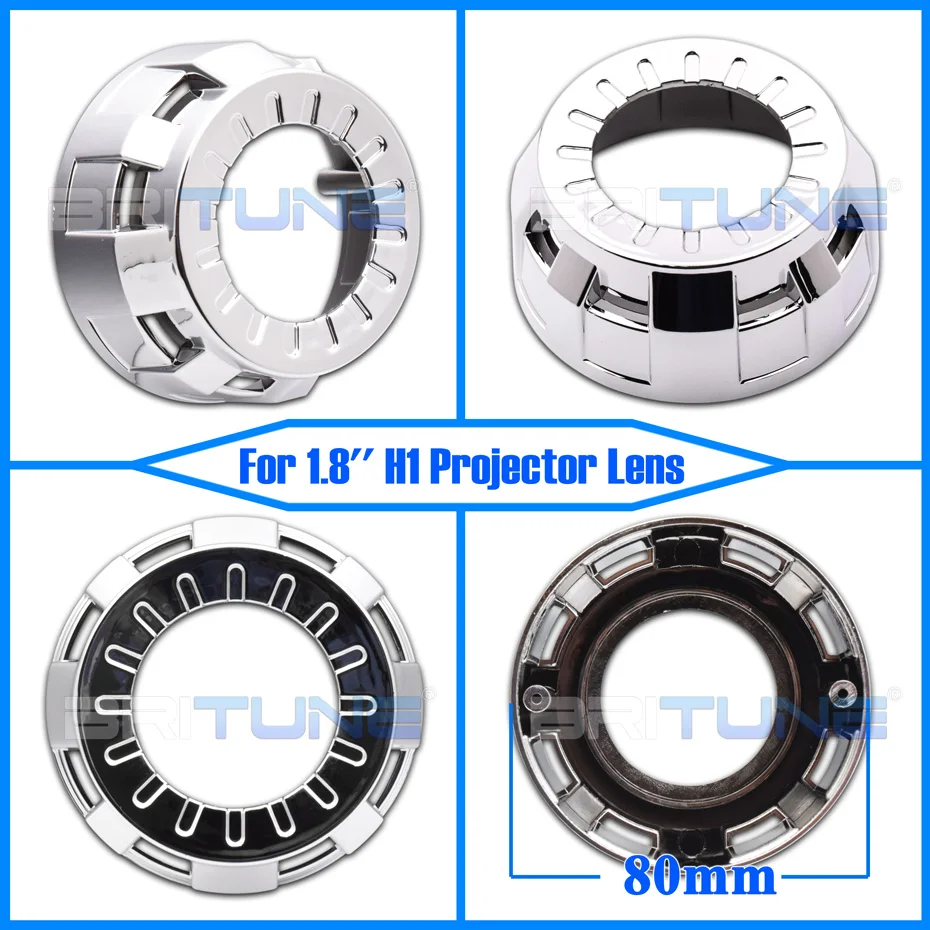 1.8/2.0 inch Projector Shrouds Angel Eyes Retrofit HID LED Lens Headlight Lenses Dust Cover Bezels Car Light Accessories DIY