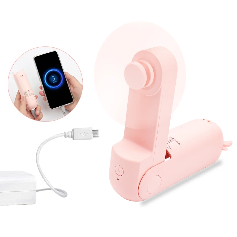 Tragbarer faltbarer elektrischer Lüfter 3-in-1-Mini-Handheld-USB-Lüfter Trockner Pfropfen Wimpern kleber Fan Beauty Make-up-Tools