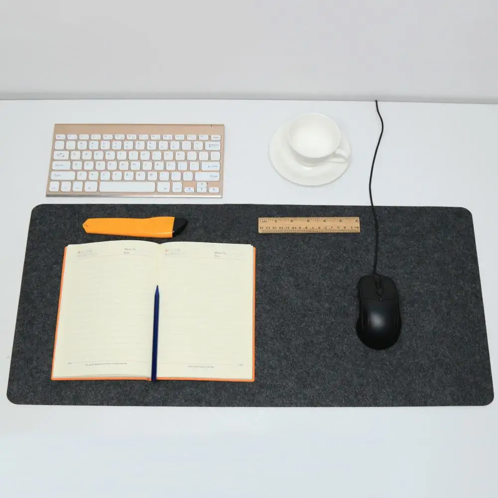 Large Office Computer Desk Mat Mousepad Keyboard Table Cover Modern Table Mouse Pad Wool Felt Laptop Cushion Desk Mat Gamer