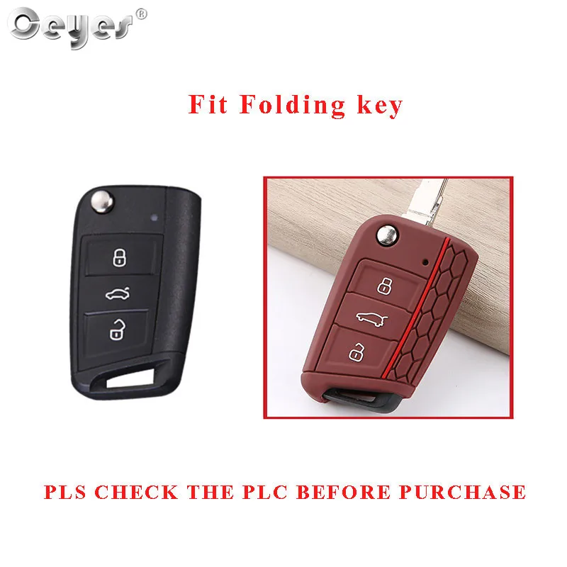 For VOLKSWAGEN VW Golf 7 MK7 VII Tiguan MK2 Polo Skoda Octavia A7 Kodiaq Seat Ateca Leon Silicone Remote Car Key Case Cover