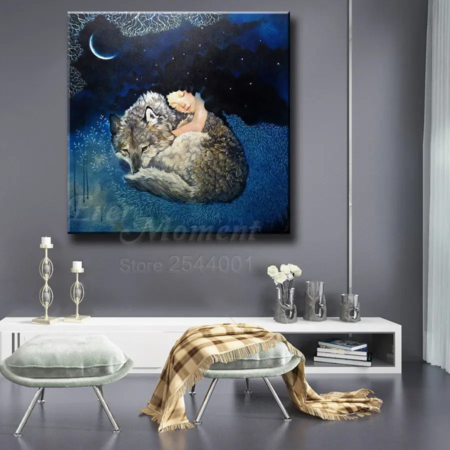 Ever Moment Diamond Painting Art Collection Gift Girl Animal Wolf Wild Fantasy Cross Stitch 5D Full Square Round Stones ASF2330