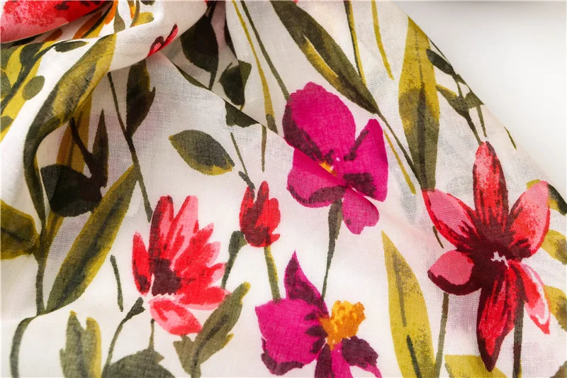 Luxus Marke Baumwolle Schal Frauen Große Schals Design Hijab Echarpe Druck Quaste Schals Dame Strand Stola Schalldämpfer Foulard Pareo – Detail 12