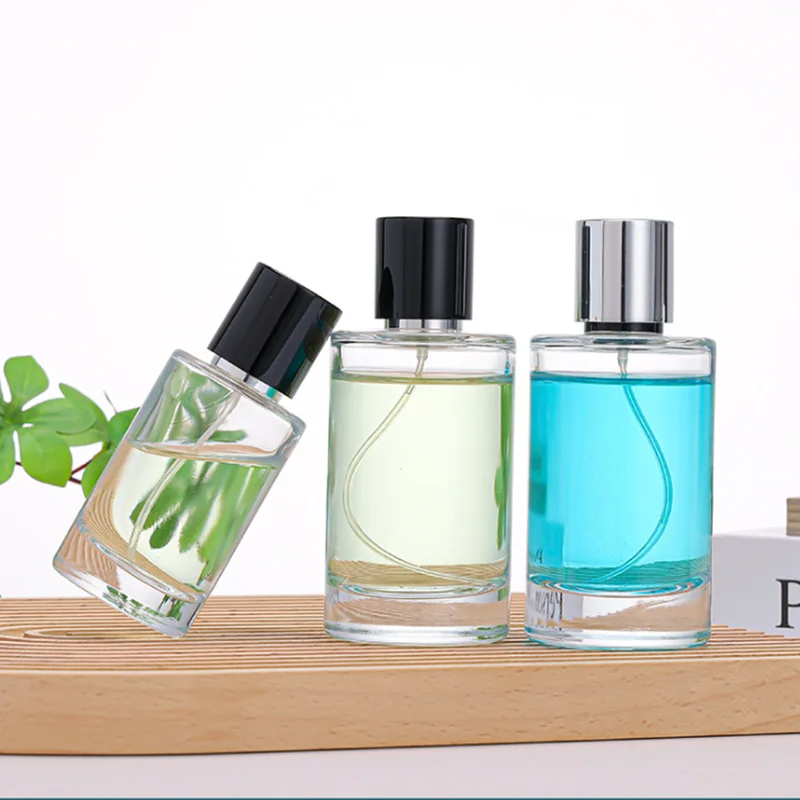 10pcs/lot 50ml100ml  round transparent perfume spray bottle perfume sample glass sub-bottle 2oz 3oz