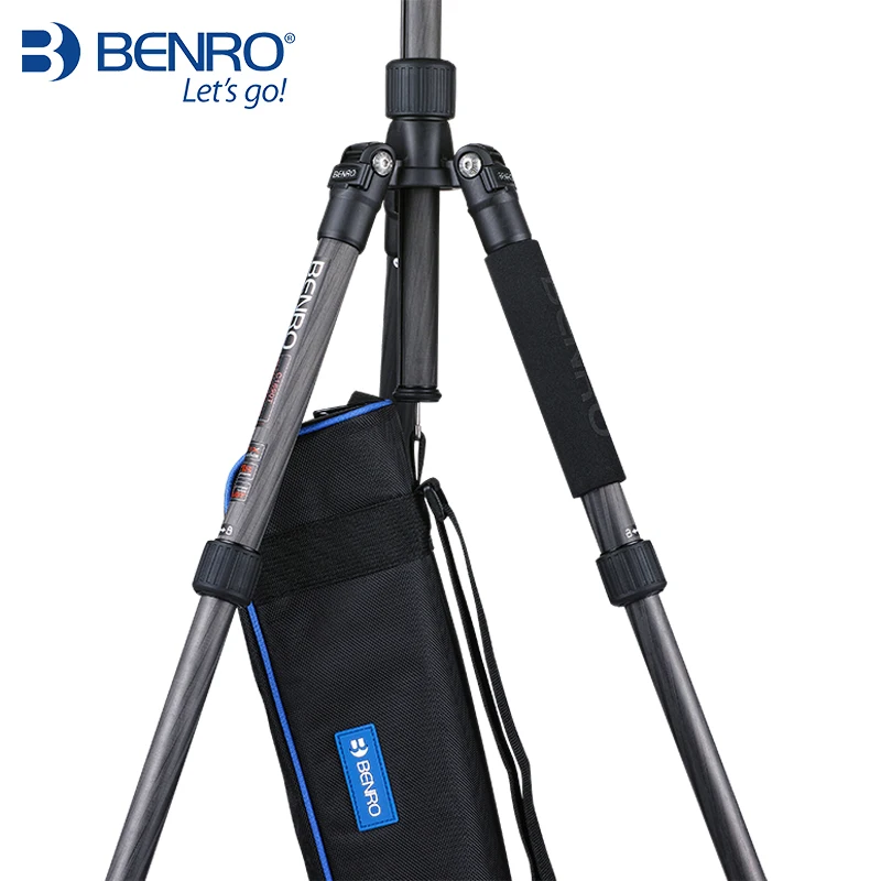 Benro-trípode de fibra de carbono C1690TB0 para cámara, con cabezal de bola B0, Luz de viaje, carga máxima de 8kg