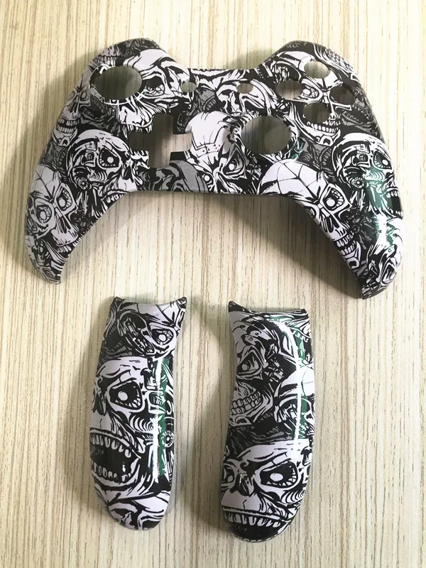 Крышка с узором черепа, верхняя Передняя крышка корпуса, чехол Сменные Лицевые панели для контроллера Xbox One, стандартный разъем 3,5 мм