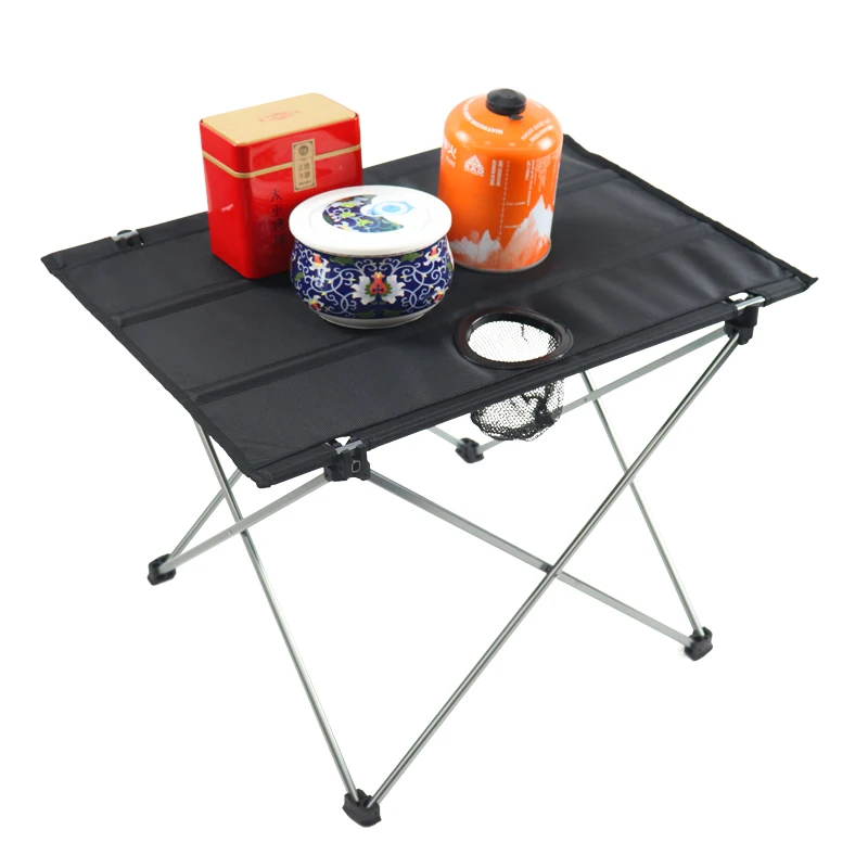 Ultra-light Collapsible Camping Oxford Cloth Aluminum Alloy Picnic Table Portable Roll Table For Fishing Hiking And Barbecue