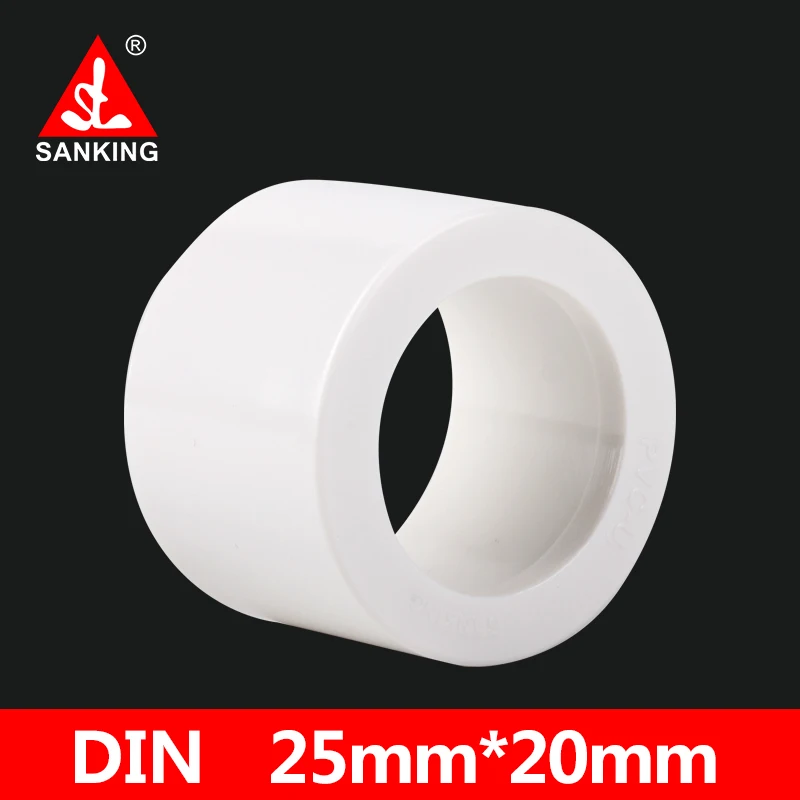 Sanking UPVC 25mm*20mm Reducing Bushing   PVC Joint Aquarium Agricultural Sprinkler Irrigation Garden Water Pipe Connector