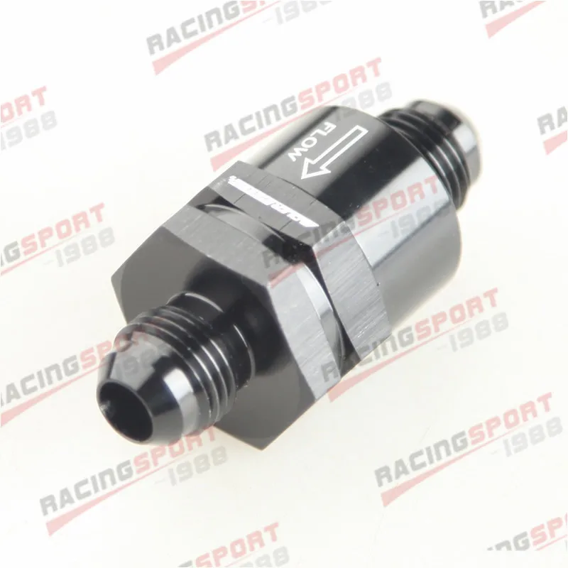 AN6 -6AN Aluminium Nicht Rückkehr Eine Möglichkeit Überprüfen Ventil Kraftstoff EFI Fitting Adapter Schwarz