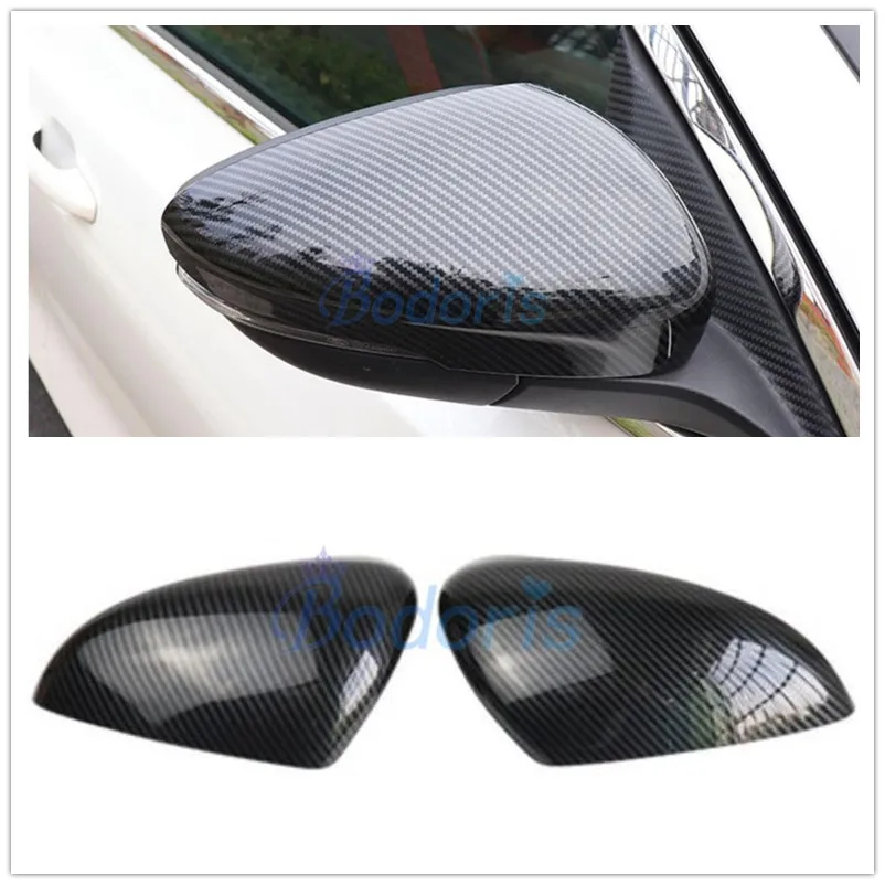 For Ford Focus 2019 2020 Mk4 Carbon Fiber Color Door Rear View Cover Auto Side Mirror Overlay Sticker Car Styling Accessories