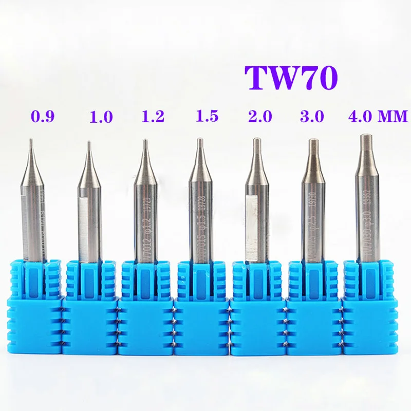 Tungsten steel  End Mill TW70 0.9mm 1.0mm 1.2mm 1.5mm 2.0mm  2.5  smooth guide needle for vertical key cutting machine