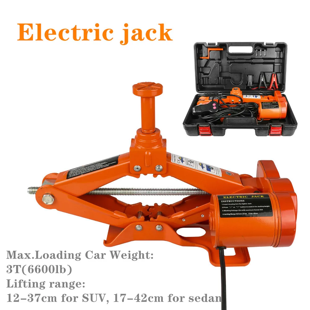 

Portable 12V Car Jack 3Ton Electric Jack Auto Lift Scissor Jack Lifting Machinisms Lift jack