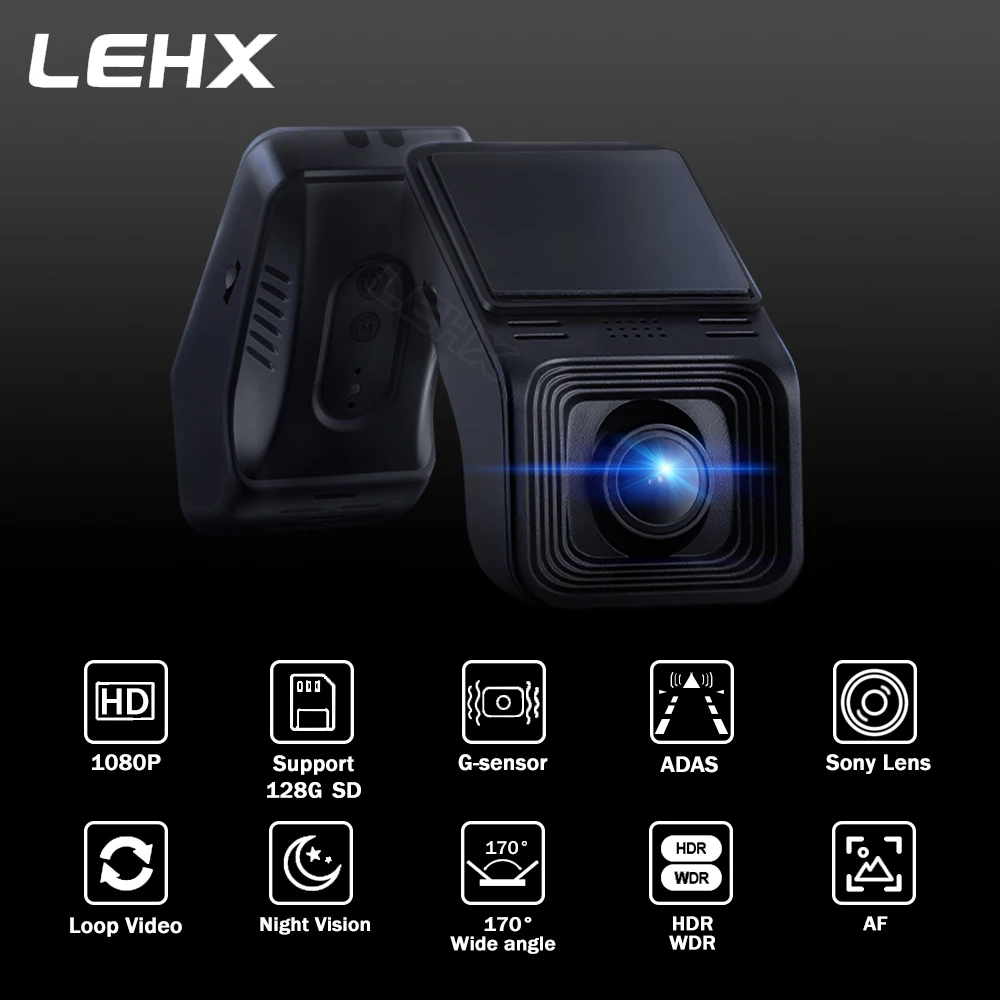 LEHX  X8 Car Dashcam Full HD 1080P ADAS Car DVR  Video Recorder Dash Cam Night Version parking For Car Radio  Android Player