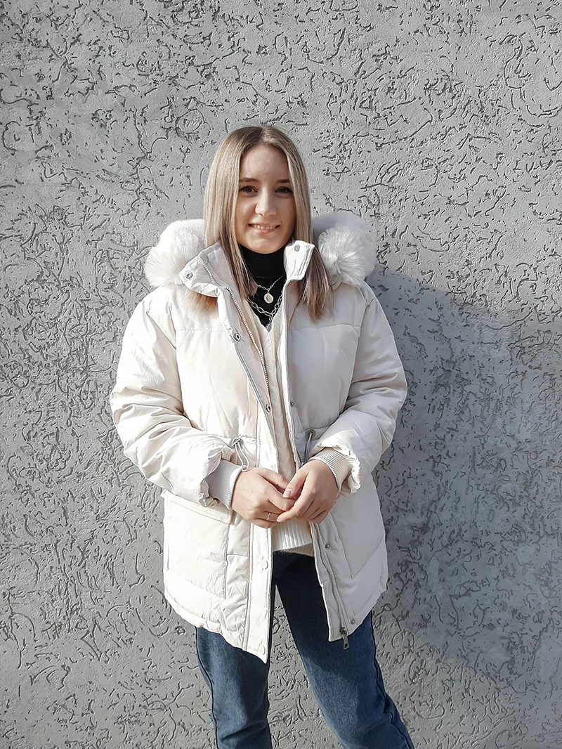 KBAT 2024 Oversized Cotton Padded Jacket Parka Big Fur Collar Winter Down Jacket Women Thick Warm Parkas Female Outerwear