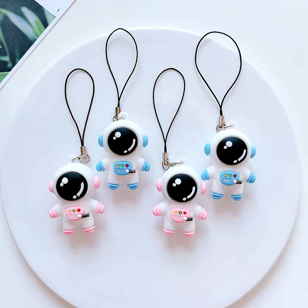 Cute Astronaut Star Moon Smart Phone Strap Lanyards for iPhone/Samsung Case Keys Chain Mobile Phone Strap Rope Phone Charms