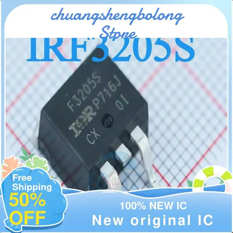 

10PCS IRF3205STRLPBF Imported large chip IRF3205S f3205s to-263 patch 55v110a MOS transistor field effect